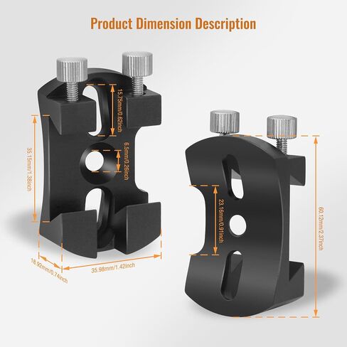 Alstar 6 PCS Premium Telescope Finderscope & Guidescope Rings Screws - Bundle with - Universal Quick Release Finder Shoe Base in Kuwait