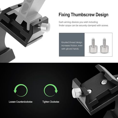 Astromania Universal Quick Release Finder Shoe Base for Schmidt Cassegrains and Other Telescope 130-400mm Diameter - Bundle with - Dual Finder Mounting Bracket in Kuwait