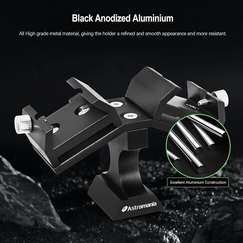 Astromania Universal Quick Release Finder Shoe Base for Schmidt Cassegrains and Other Telescope 130-400mm Diameter - Bundle with - Dual Finder Mounting Bracket in Kuwait