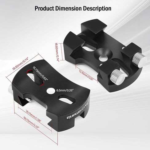 Astromania Universal Quick Release Finder Shoe Base for Schmidt Cassegrains and Other Telescope 130-400mm Diameter - Bundle with - Dual Finder Mounting Bracket in Kuwait