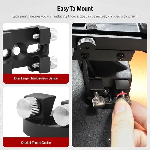 Astromania Universal Quick Release Finder Shoe Base for Schmidt Cassegrains and Other Telescope 130-400mm Diameter - Bundle with - Dual Finder Mounting Bracket in Kuwait