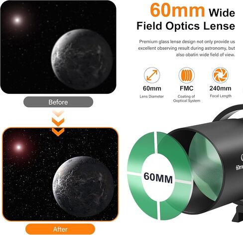 Alstar 6 PCS Premium Telescope Finderscope & Guidescope Rings Screws - Bundle with - Guide Scope 60mm Telescope Finder Scope in Kuwait