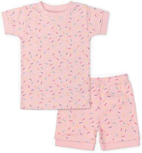 monica + andy unisex-baby Organic Two-piece Shorty Pajama Set in Kuwait