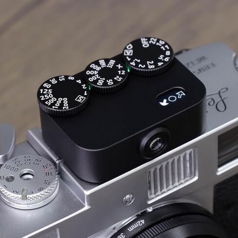 Camera Top Light Meter, Film Camera Exposure Meter, 3 Dials Retro Exposure Indicator, High Precision, Multiple Metering Modes, 20 Hours Endurance, Compatible with Film Cameras (White) in Kuwait