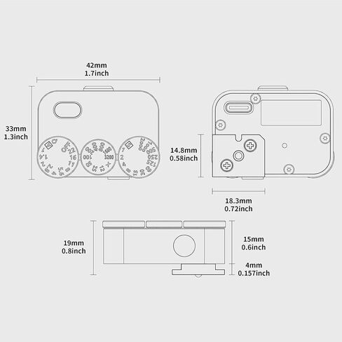 High Precision Photography Light Meter, Film Camera Exposure Meter, 3 Dials Retro Exposure Indicator, Compatible with Film Cameras, Film Sensitivity ISO1~ISO3200 in Kuwait