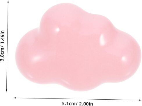 2pcs Cloud Shaped Ceramic Drawer Knobs Decorative Pulls for Boy Girl's Wardrobe Cabinets and Jewelry Boxes Vintage for Boys and Girls to Use Charming Design for Boys and Girls in Kuwait