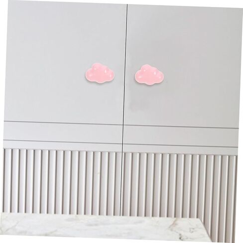 2pcs Cloud Shaped Ceramic Drawer Knobs Decorative Pulls for Boy Girl's Wardrobe Cabinets and Jewelry Boxes Vintage for Boys and Girls to Use Charming Design for Boys and Girls in Kuwait