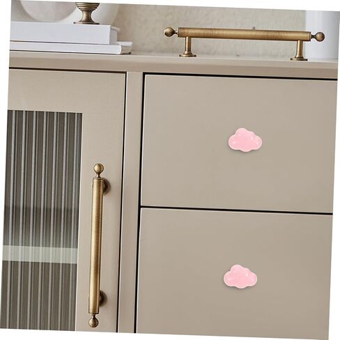 2pcs Cloud Shaped Ceramic Drawer Knobs Decorative Pulls for Boy Girl's Wardrobe Cabinets and Jewelry Boxes Vintage for Boys and Girls to Use Charming Design for Boys and Girls in Kuwait