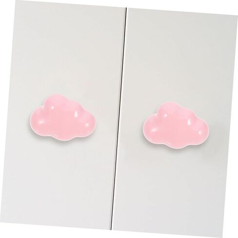 2pcs Cloud Shaped Ceramic Drawer Knobs Decorative Pulls for Boy Girl's Wardrobe Cabinets and Jewelry Boxes Vintage for Boys and Girls to Use Charming Design for Boys and Girls in Kuwait