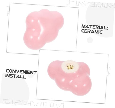 2pcs Cloud Shaped Ceramic Drawer Knobs Decorative Pulls for Boy Girl's Wardrobe Cabinets and Jewelry Boxes Vintage for Boys and Girls to Use Charming Design for Boys and Girls in Kuwait