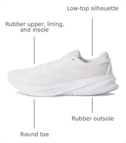 Adidas, Womens, Supernova Rise 2 Running Shoes, White/Zero Metallic/Crystal White, 6.5, B - Medium in Kuwait