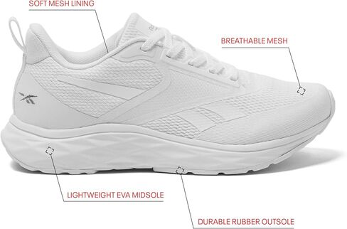 Reebok Aniwa Running Shoes for Women, White/White/White, 6 Medium in Kuwait