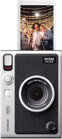 Fujifilm Instax Mini EVO Instant Camera, Compact and Portable Design, Polaroid Cameras for Photography, Built-in Selfie Mirror, Easy to Use Camera for Professional or Beginner (Renewed) in Kuwait