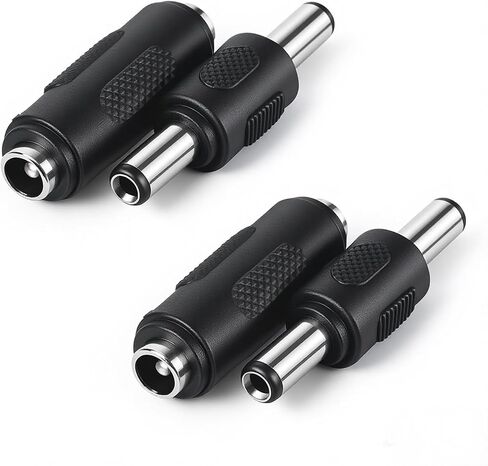 2 Pairs 12V DC Power Connector Adapter, Male to Male Power Plug Jack, Female to Female DC Power-Connector Adapter, Jack Connector Adapters for LED Strip, Cable Wire Ends Plug Barrel in Kuwait