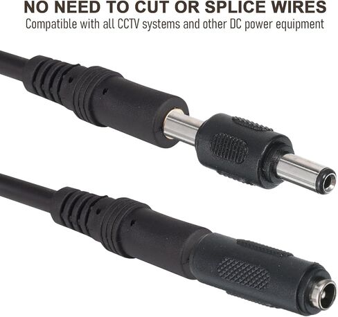 2 Pairs 12V DC Power Connector Adapter, Male to Male Power Plug Jack, Female to Female DC Power-Connector Adapter, Jack Connector Adapters for LED Strip, Cable Wire Ends Plug Barrel in Kuwait