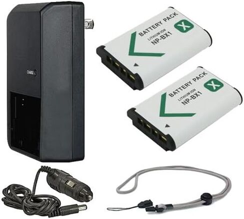 High Capacity Batteries (2 Units) + AC/DC Travel Charger Compatible with Canon PowerShot SD780 is in Kuwait