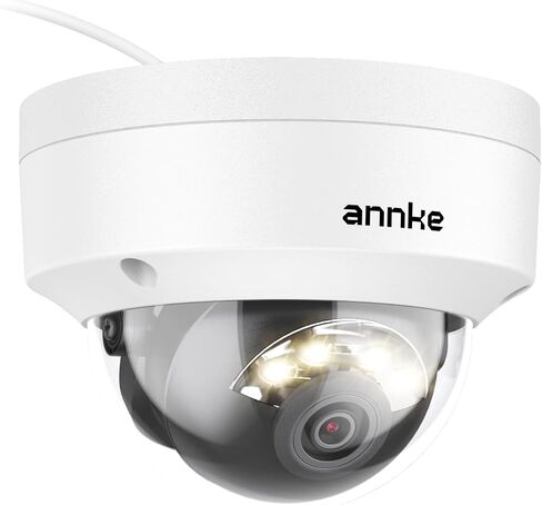 ANNKE 4K PoE Security Camera Outdoor, Spotlight Color Night Vision, White | AI Human & Vehicle Detection, 8MP Resolution, 24/7 Audio Recording, IP67, IK08 Vandalproof, Outdoor Surveillance, Not PTZ in Kuwait