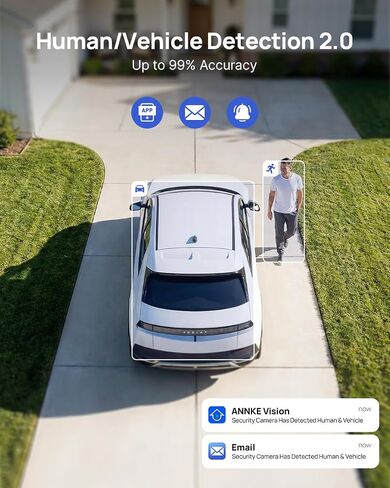 ANNKE 4K PoE Security Camera Outdoor, Spotlight Color Night Vision, White | AI Human & Vehicle Detection, 8MP Resolution, 24/7 Audio Recording, IP67, IK08 Vandalproof, Outdoor Surveillance, Not PTZ in Kuwait