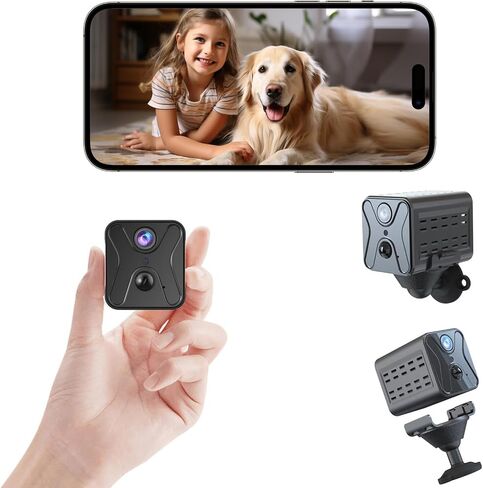 4K Spy Camera WIFI Security Cameras Indoor, 2,800 mAh battery capacity | Camera for Home Security, AI Motion Detection,Hidden Camera Night Vision and Cloud/SD Storage in Kuwait