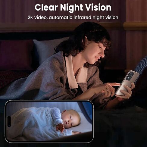 4K Spy Camera WIFI Security Cameras Indoor, 2,800 mAh battery capacity | Camera for Home Security, AI Motion Detection,Hidden Camera Night Vision and Cloud/SD Storage in Kuwait