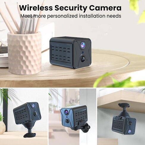 4K Spy Camera WIFI Security Cameras Indoor, 2,800 mAh battery capacity | Camera for Home Security, AI Motion Detection,Hidden Camera Night Vision and Cloud/SD Storage in Kuwait