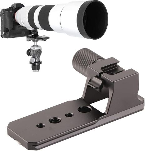 Veledge Lens Support Collar, Aluminum Alloy Replacement Base Foot Stand, Lightweight Tripod Mount, Ideal for FE 200600 F5.66.3 G OSS, Black in Kuwait