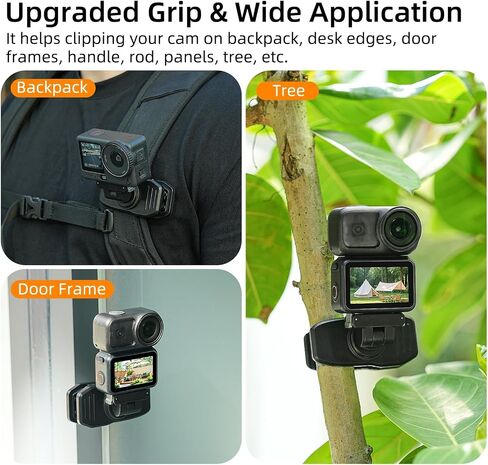 Magnetic Backpack Clip Mount for DJI Osmo Nano/Action 6-360° Rotation, Quick Release, 8 High-Strength Magnets Anti-Fall Design, One-Hand Operation for Vlogging, Hiking, Travel and Outdoor Shooting in Kuwait