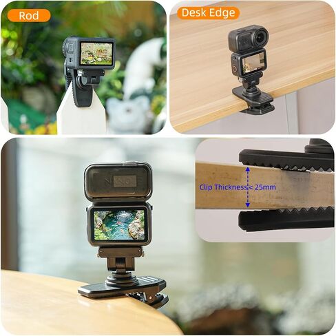 Magnetic Backpack Clip Mount for DJI Osmo Nano/Action 6-360° Rotation, Quick Release, 8 High-Strength Magnets Anti-Fall Design, One-Hand Operation for Vlogging, Hiking, Travel and Outdoor Shooting in Kuwait
