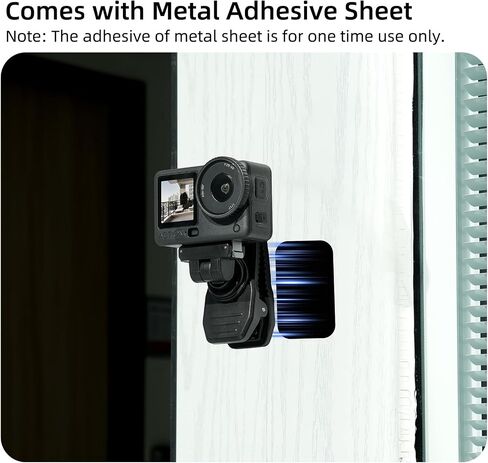 Magnetic Backpack Clip Mount for DJI Osmo Nano/Action 6-360° Rotation, Quick Release, 8 High-Strength Magnets Anti-Fall Design, One-Hand Operation for Vlogging, Hiking, Travel and Outdoor Shooting in Kuwait