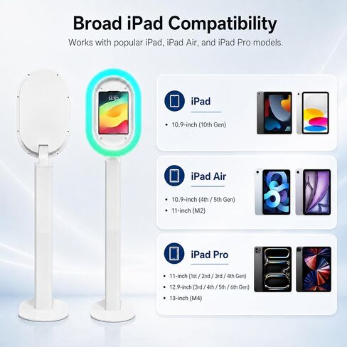 Portable Selfie Photo Booth Compatible with 10.9-13" iPad for All Parties | Full aluminum construction， Prompt After-Sales， Angle Adjustable in Kuwait