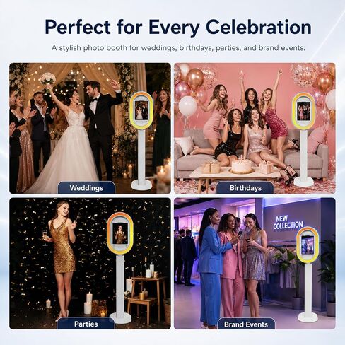 Portable Selfie Photo Booth Compatible with 10.9-13" iPad for All Parties | Full aluminum construction， Prompt After-Sales， Angle Adjustable in Kuwait