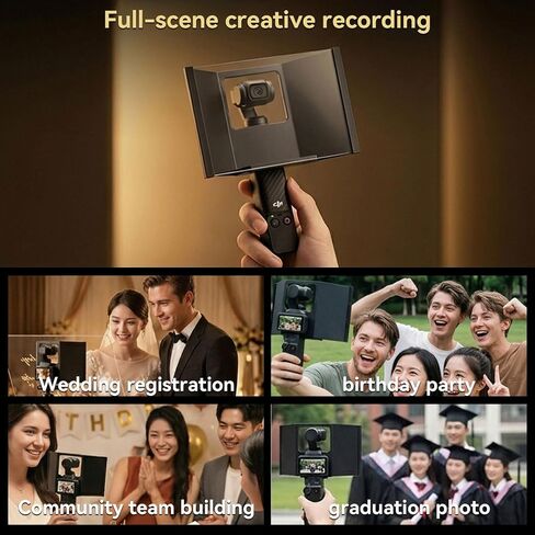 Acrylic Signature Shooting Plate for DJI Osmo Pocket 3 & 4 | Reusable & Writable, Tool-Free Installation, Compact & Portable, Full-Scene Vlogging, Content Creation in Kuwait