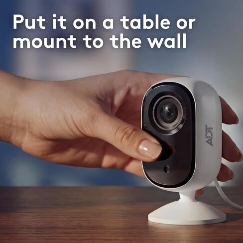 ADT Blu Indoor Camera, 2K Home Security Camera with Smart Detection, Two-Way Audio, Night Vision, Physical Privacy Cover - Compatible with ADT Blu Systems, Subscription Required in Kuwait