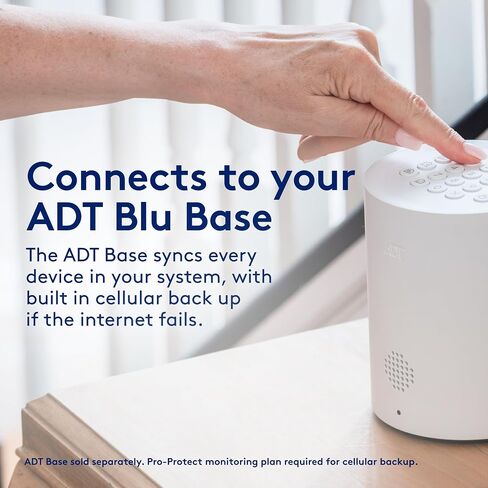 ADT Blu Indoor Camera, 2K Home Security Camera with Smart Detection, Two-Way Audio, Night Vision, Physical Privacy Cover - Compatible with ADT Blu Systems, Subscription Required in Kuwait