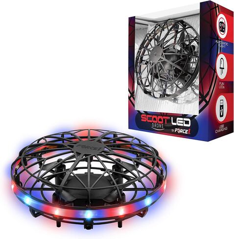 Force1 Scoot LED Hand Operated Drone for Kids or Adults - Hands Free Motion Sensor Mini Drones, Easy Indoor Flying Orb Ball Small UFO Toy for Boys and Girls (Red/Blue) in Saudi Arabia