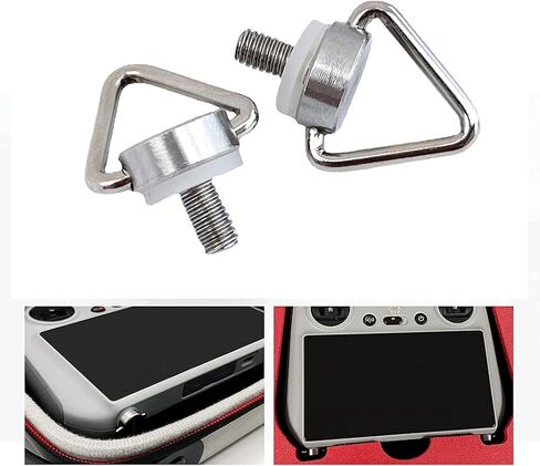 iMusk 4 pcs Air 3S/Mini 5 Pro Neck Lanyard Eye Hook Screws Foldable Stainless Steel Strap Buckle Screws for DJI RC 2 and DJI RC Pro Remote Controller Accessories in Kuwait