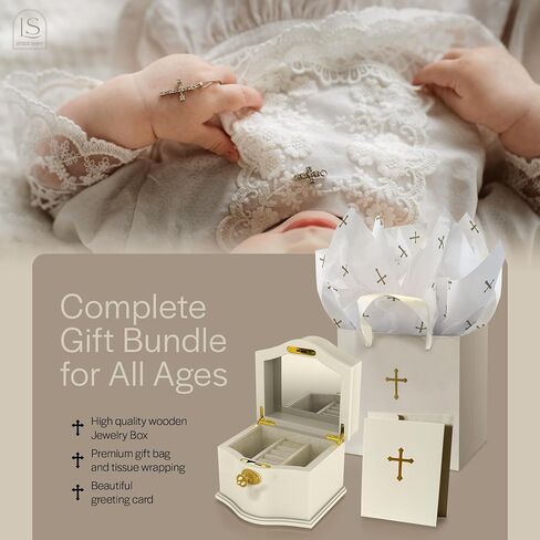 Sophia Box by The, Luxury Baptism Gifts for Girl, Christian Jewelry Box for Christening or Dedication, First Communion Gifts for Girl, Sentimental Keepsake Box in Kuwait
