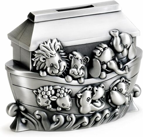 Pewter Football Bank | Silver Brushed Non-Tarnish Finish | Kids and Adult Gift | Matte Finish Decorative Coin Bank | 4.25" x 2.5" | Gift Box Included in Kuwait