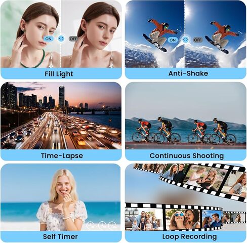 4K Digital Cameras for Photography, Compact Vlogging Camera with Flip Screen, 18X Digital Zoom YouTube Camera, Ideal for Bignners Boys Girls Black in Kuwait