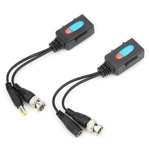 8MP HD Video Balun Transceiver Durable Power + Video for AHD/CVI/TVI/CVBS Cameras TwistPair Transmitter for Security Monitoring ABS Plastic Transceiver Balun in Kuwait