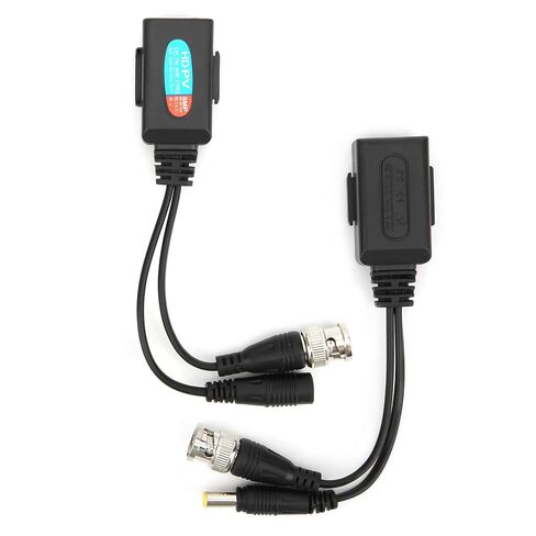 8MP HD Video Balun Transceiver Durable Power + Video for AHD/CVI/TVI/CVBS Cameras TwistPair Transmitter for Security Monitoring ABS Plastic Transceiver Balun in Kuwait