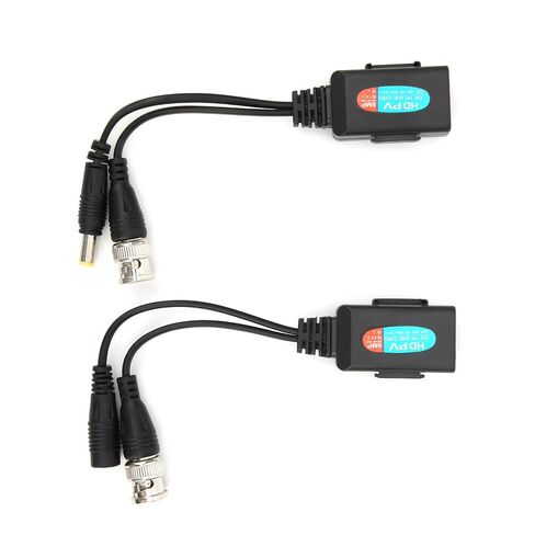 8MP HD Video Balun Transceiver Durable Power + Video for AHD/CVI/TVI/CVBS Cameras TwistPair Transmitter for Security Monitoring ABS Plastic Transceiver Balun in Kuwait
