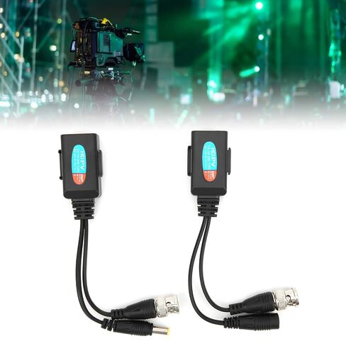 8MP HD Video Balun Transceiver Durable Power + Video for AHD/CVI/TVI/CVBS Cameras TwistPair Transmitter for Security Monitoring ABS Plastic Transceiver Balun in Kuwait