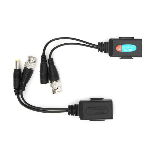 8MP HD Video Balun Transceiver Durable Power + Video for AHD/CVI/TVI/CVBS Cameras TwistPair Transmitter for Security Monitoring ABS Plastic Transceiver Balun in Kuwait