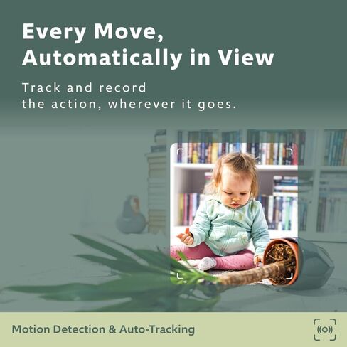 Swann EVO 2K Pan-Tilt Indoor Wi-Fi Security Camera: 2K HD video, plug-in, auto tracking, sound/motion/pet/person detection, live view, night vision, 2-way talk/siren, baby monitor, local/cloud storage | Auto tracking with 355° pan and 65° tilt, 32 ft nigh in Kuwait