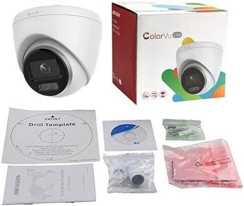 DS-2CD1347G2-LUF 4MP Color-Vu POE Turret Dome Camera 2.8MM Lens Ⲏіkconnect | Color-Vu MD 2.0 Full Color Night Vision IP67 Outdoor 120dB WDR Built in Mic SD card slot, in Kuwait
