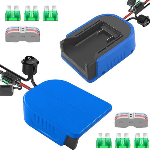 Power Wheel Adapter for Kobalt 24V Battery DIY Adapter, with Fuse & Wire Terminal,14 Gauge Wire, 30Amp Fuse and Switch Button, for DIY RC Trucks, RC Toys, Robotics, Work Lights in Kuwait