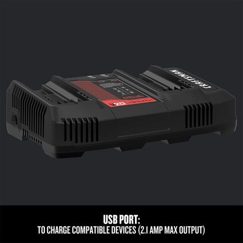 CRAFTSMAN V20 2Ah Lithium Ion Dual-Port Power Tool Battery Charger (CMCB124) in Kuwait