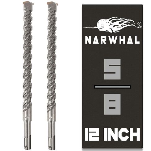 SDS Plus 3/4 Inch Masonry Drill Bit for Rotary Hammers (12" Length - 2 Pack) Carbide Tipped to Easily Drill Through Concrete, Cement, Brick, Block, Stone, and More! in Saudi Arabia