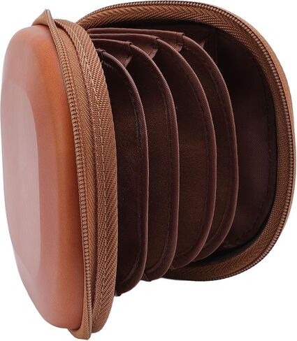 Yctze Camera Lens Filter Case, PU Leather Water Shockproof 5 Pockets Filter Bag, Round Filters Storage Wallet for 112mm Lens Filters in Kuwait